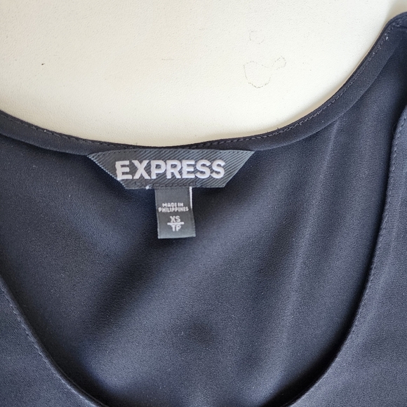 Express Women's Split Sides Sheer Sleeveless Top Blouse XS - Picture 7 of 11